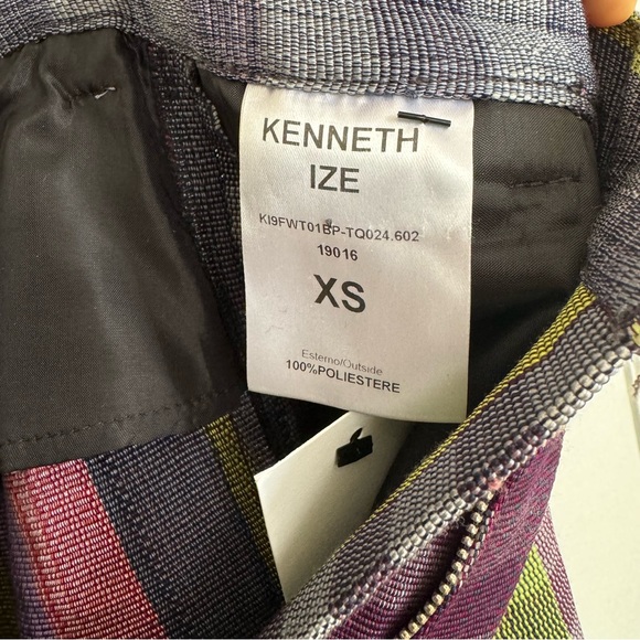 Kenneth Ize XS woven plaid fringe pants - Picture 7 of 7